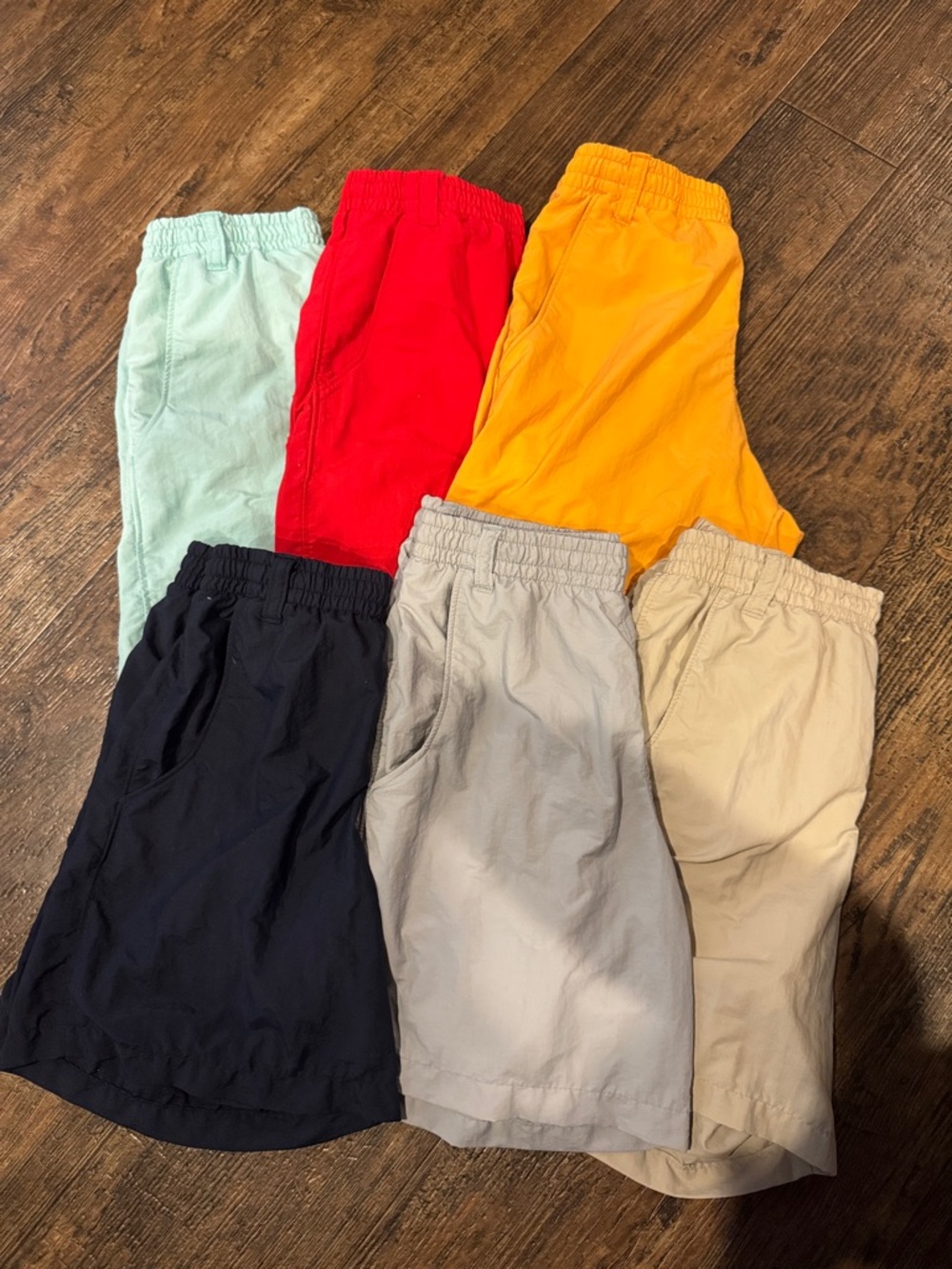 Columbia Kids Shorts Multi-Color Pack (Mint, Red, Orange, Navy, Gray, Khaki)